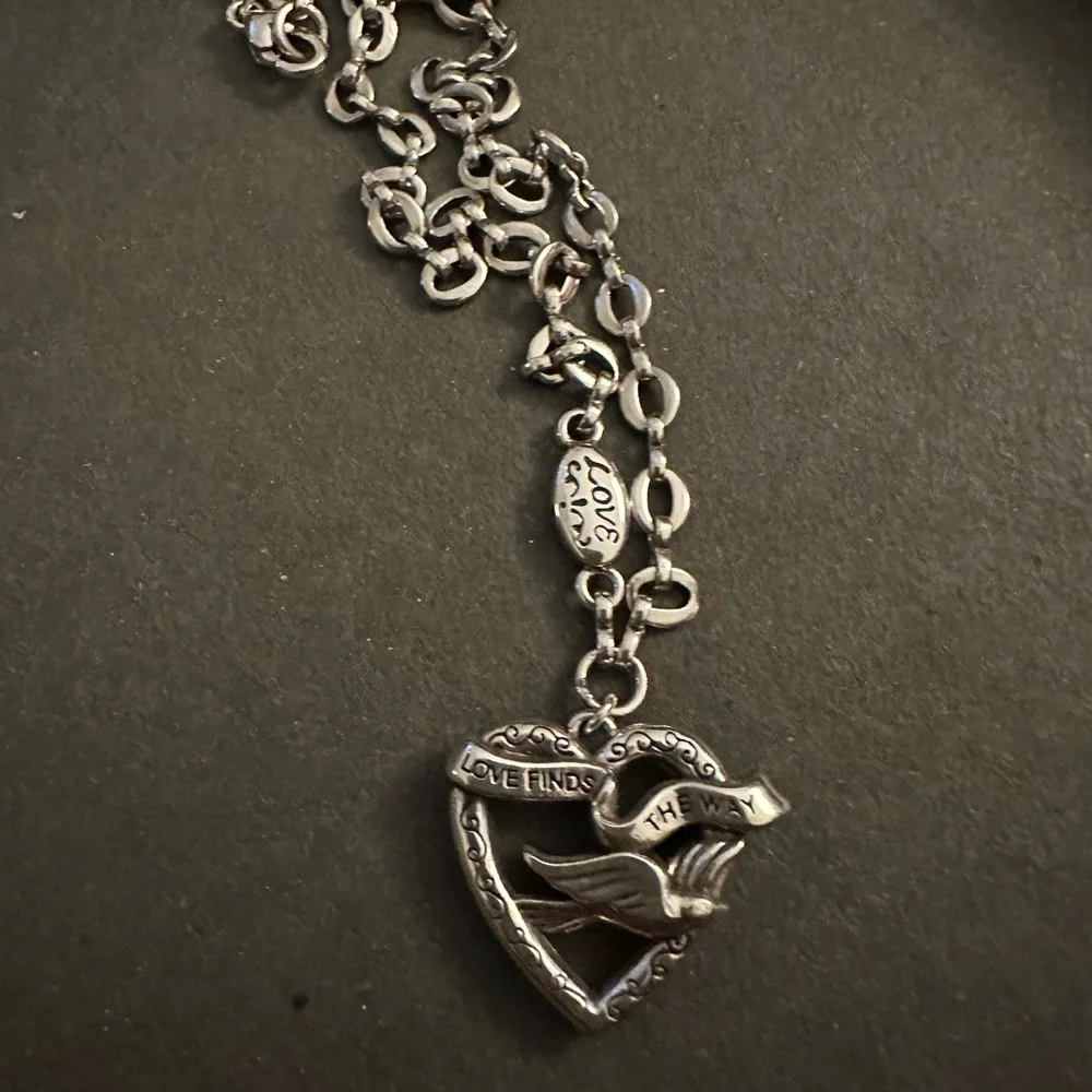 Brighton Love Finds The Way heart silver necklace - Picture 5 of 5